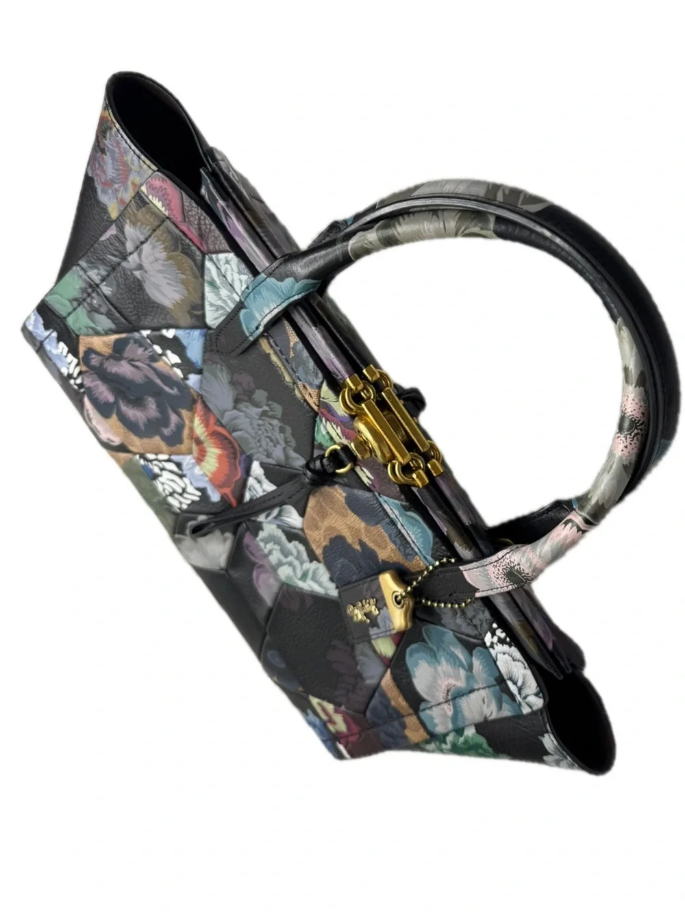 Coach Troupe Carryall 35 In Signature Canvas Kaffe Fassett Print Patchwork Bag